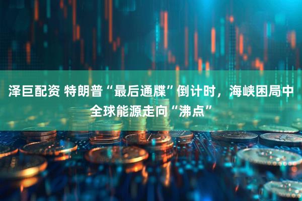 泽巨配资 特朗普“最后通牒”倒计时,海峡困局中全球能源走向“沸点”